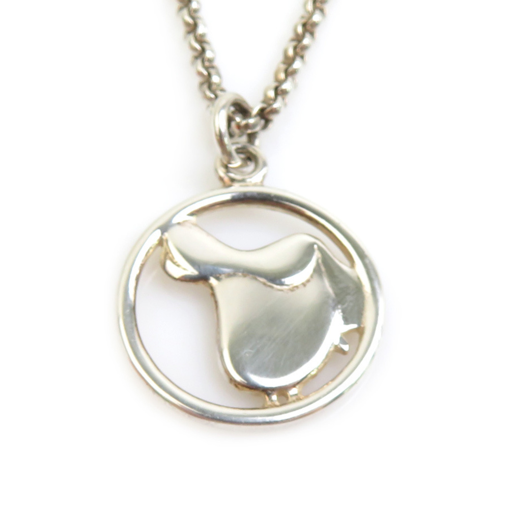 HERMES Silver Necklace
